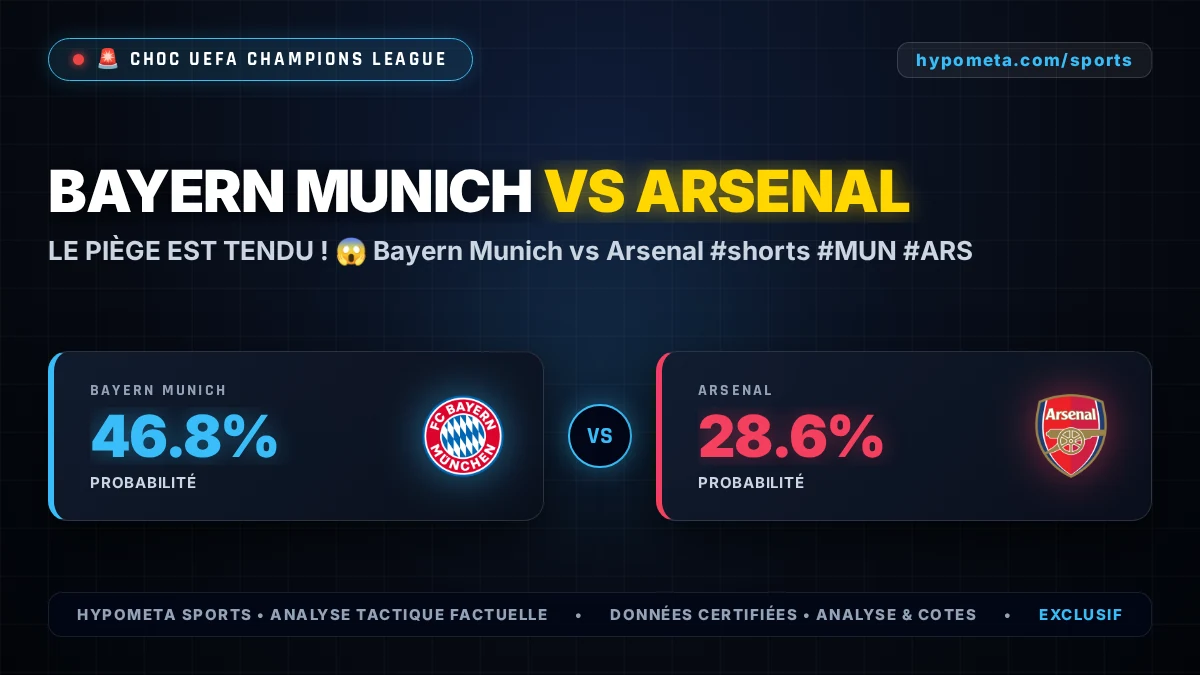 UEFA Champions League : Bayern Munich vs Arsenal - Choc tactique, pronostic et chiffres clés