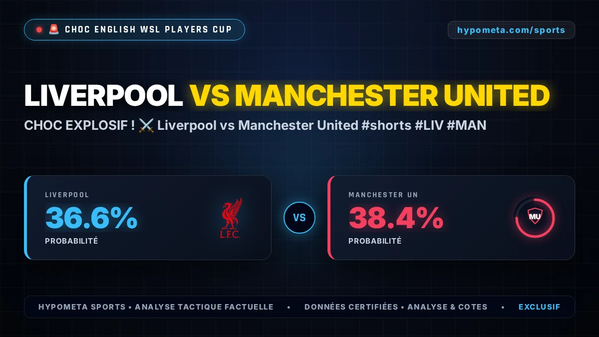 English WSL Players Cup : Liverpool vs Manchester United - Choc tactique, pronostic et chiffres clés